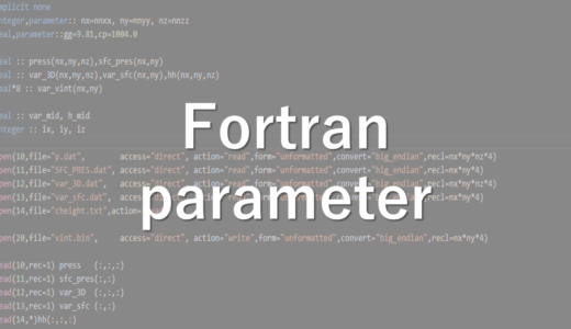 Fortran parameterとは