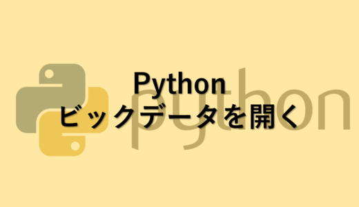 Python  ビックデータを開く